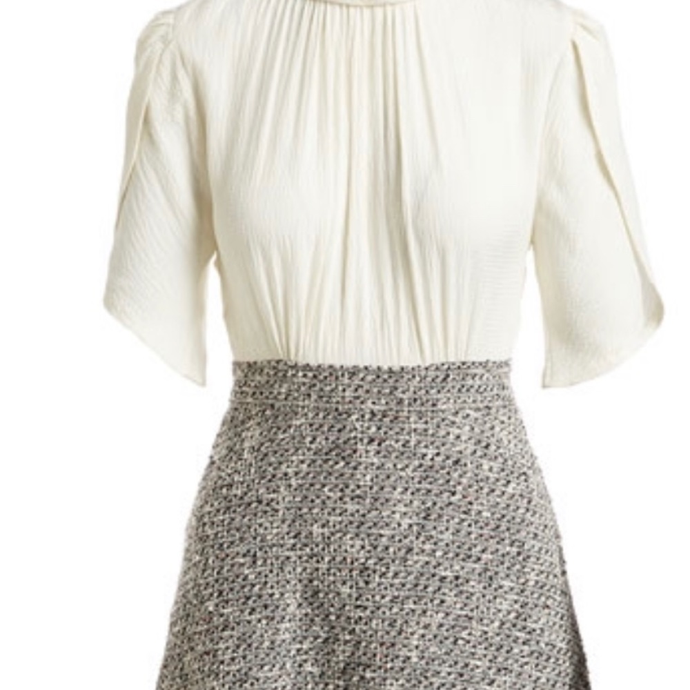 Rebecca Taylor Silk & Tweed Dress